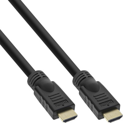InLine HDMI-High Speed Kabel mit Eth., Premium, 4K2K, ST/ST, schwarz/gold, 5m