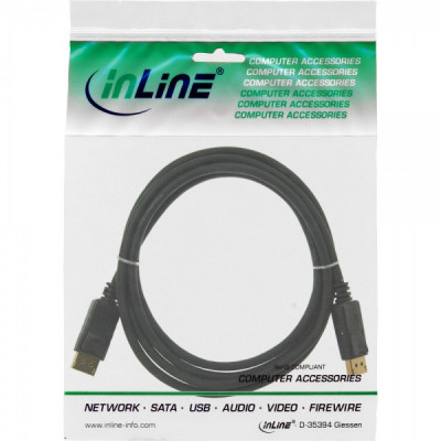 5m DisplayPort Kabel, schwarz, vergoldete Kontakte