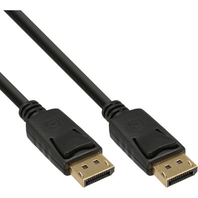 2m DisplayPort Kabel, schwarz, vergoldete Kontakte