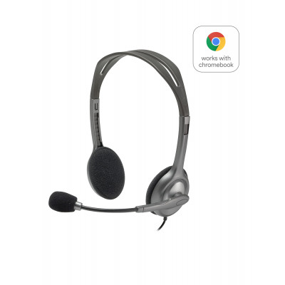 Logitech H111 Kopfhörer Kabelgebunden Kopfband Büro/Callcenter Grau