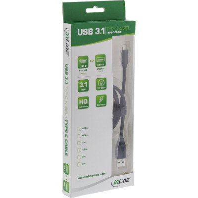 1,5m USB 3.1 Kabel, Typ C Stecker an A Stecker