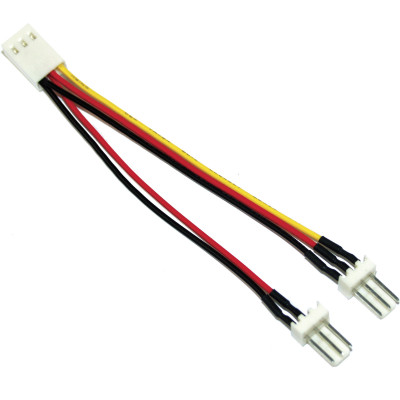 Lüfter Adapterkabel, 3pol Molex Buchse an 2x 3pol