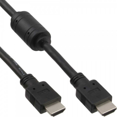 5m HDMI Kabel 19pol St St, schwarz, mit Ferritkern