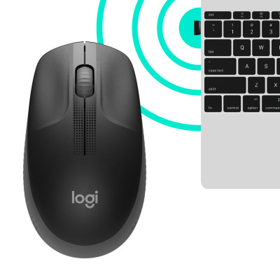 Logitech M190 Full-Size Wireless Mouse dunkelgrau