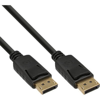 10m DisplayPort Kabel, schwarz, vergoldete Kontakt