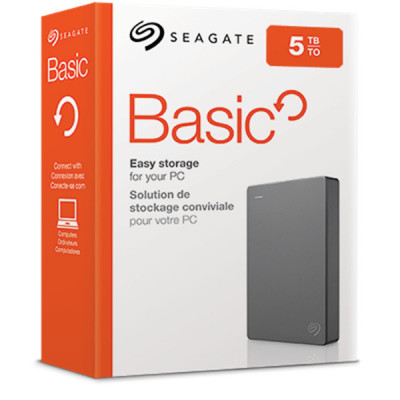 Seagate Basic Portable Drive 5TB, USB 3.0 Micro-B
