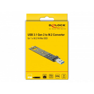 DELOCK Konverter für M.2 NVMe PCIe SSD mit USB 3.1