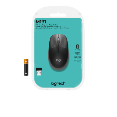 Logitech M190 Full-Size Wireless Mouse dunkelgrau