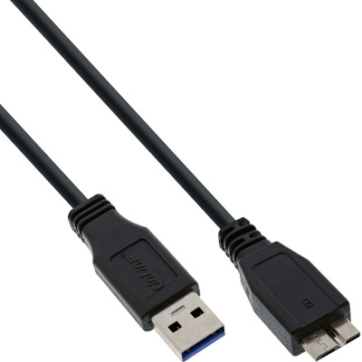0,3m USB 3.0 Kabel A an Micro B schwarz