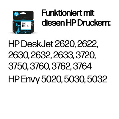 HP Druckkopf mit Tinte 304 schwarz