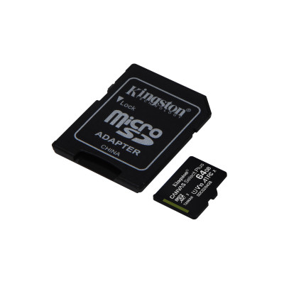 64GB KINGSTON UHS-I microSDXC + SD Adapter