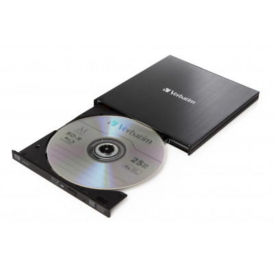 Verbatim External Slimline Blu-ray Writer, USB 3.0