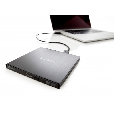Verbatim External Slimline Blu-ray Writer, USB 3.0