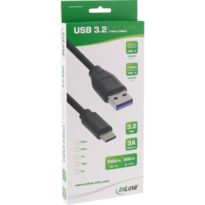 1m USB 3.1 Kabel, Typ C Stecker an A Stecker