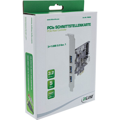 Schnittstellenkarte, 3x+1x USB 3.0, PCIe, mit SATA