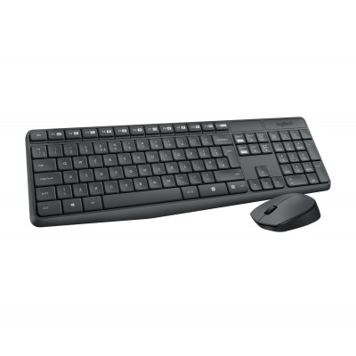 Logitech Wireless Desktop MK235, USB, DE