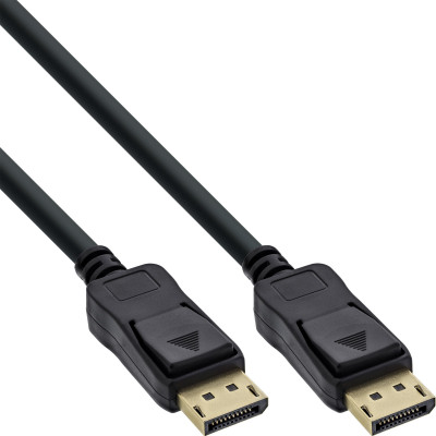10m DisplayPort Kabel, schwarz, vergoldete Kontakt
