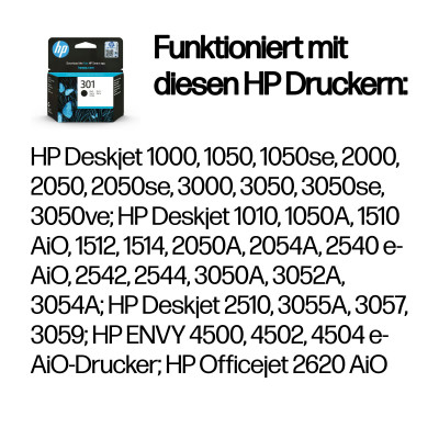 HP Original Druckpatrone Nr. 301 schwarz