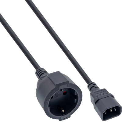 Adapter Kabel, Kaltgeräte C14 auf SchuKo Bu 0,5m