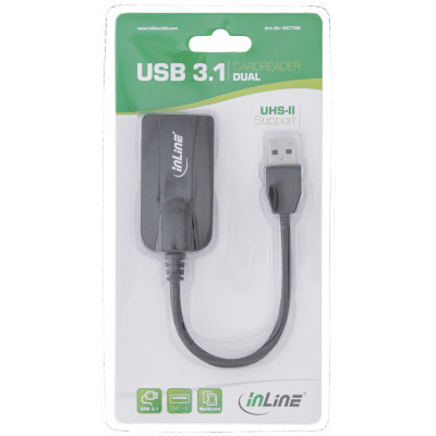 InLine® Card Reader USB 3.1 USB-A , für SD SDHC SD